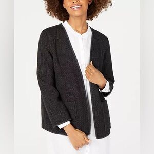 Eileen Fisher Organic Cotton Bracelet-Sleeve Kimono Jacket XXS